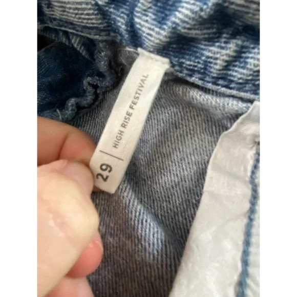 PACSUN Ripped Hi Rise Festival Jean Shorts - Picture 7 of 8